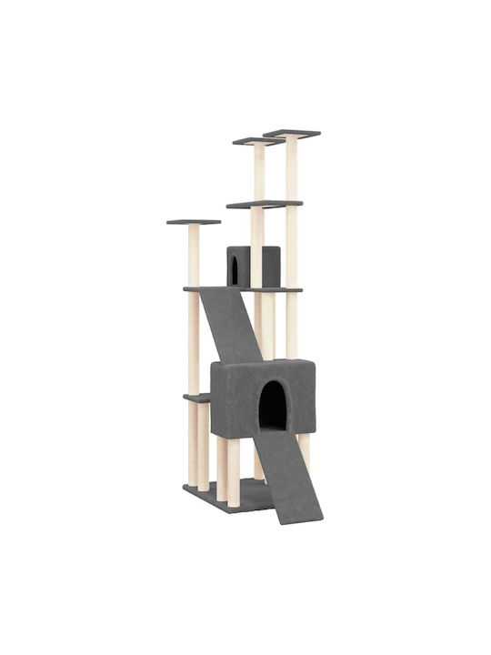 vidaXL Cat Scratching Tree Gray 47.5x94x190cm 171650 Skroutz.cy