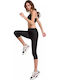 Women's Capri Training Legging High Waisted Black