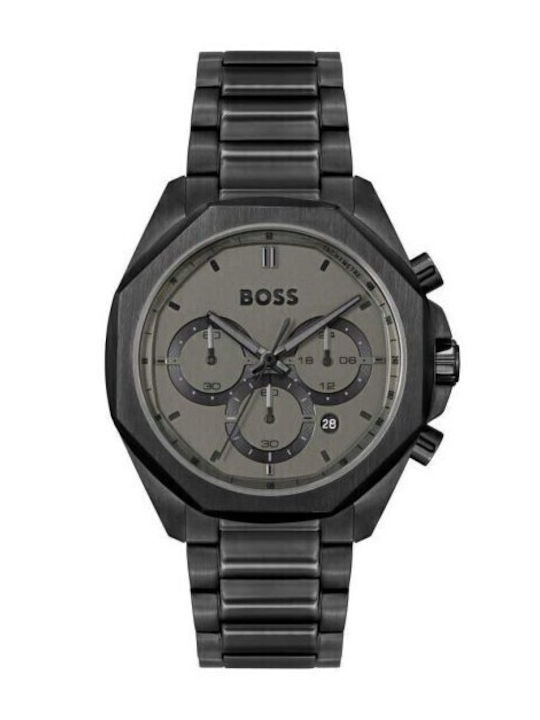 Boss Ανδρικό Ρολόι 44mm Χρονογράφος Μπαταρίας μ...