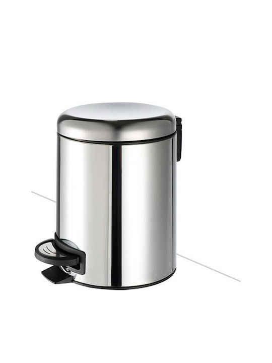 Geesa Metallic Bathroom Basket Soft Close 5lt Silver