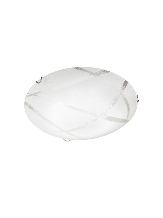 La Mia Luce Astros Μοντέρνα Μεταλλική Πλαφονιέρα Οροφής με Ενσωματωμένο LED σε Λευκό χρώμα 40cm