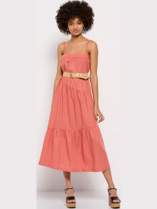 Funky Buddha FBL007-13213 Summer Midi Dress wit...