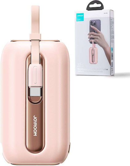 Joyroom Colorful Series JR-L012 Power Bank 10000mAh 22.5W με 2 Θύρες USB-C Ροζ
