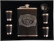 Jack Daniel's Комплект манерки Неръждаема стомана с фуния Черен 236мл