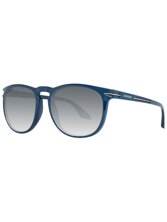 Longines Men's Sunglasses with Navy Blue Acetate Frame and Gray Gradient Lenses LG0006/H 90D