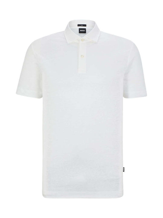 Hugo Boss Men's Short Sleeve Blouse Polo White
