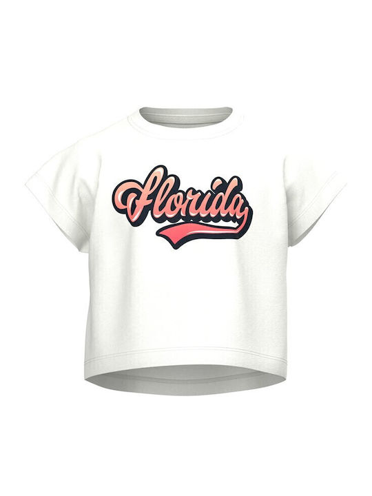 Name It Kids' Crop Top Short Sleeve White