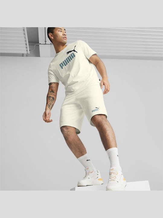 PUMA Essentials Sportliche Herrenshorts Ecru
