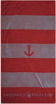 Greenwich Polo Club 3788 Beach Towel Cotton Red 170x90cm.