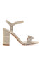Sandalen mit Strass Gold