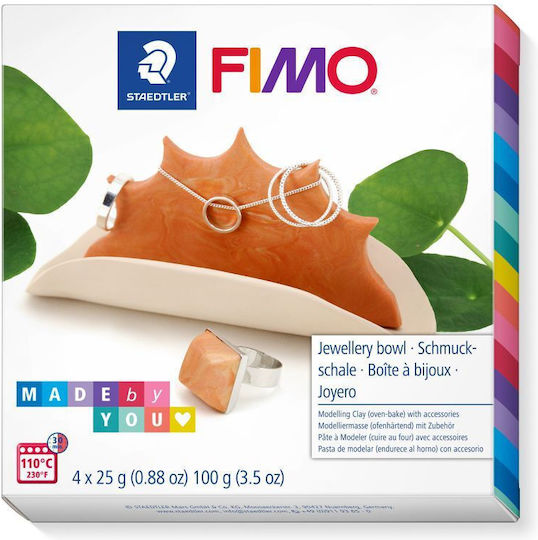 Staedtler Fimo Jewellery Bowl Kit Polymeric Modelling Clay Set 100g