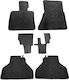 Set of Front and Rear Mats 6pcs Tray Type for BMW X5 / X6 Black