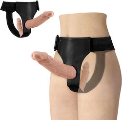 Baile Ultra Passionate Harnașament cu Dildo Dublu 24.5cm culoare piele