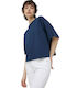 Superdry Γυναικείο Oversized T-shirt Navy Μπλε