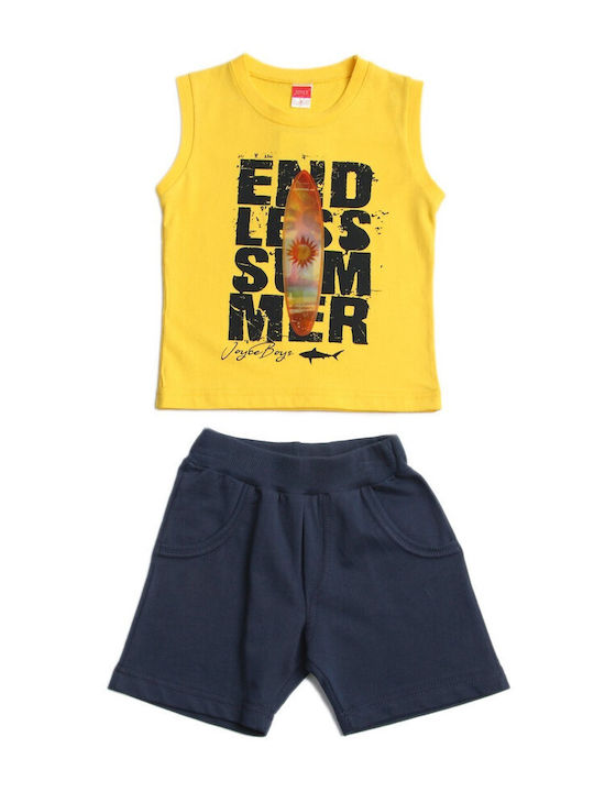 Joyce Kids Set with Shorts Summer 2pcs Yellow