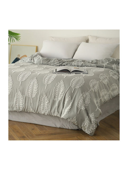 Melinen Isla Coverlet Single from Polyester Gray 160x240cm