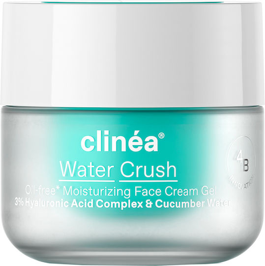 Clinea Water Crush Light 48ωρη Ενυδατική & Ρυθμιστική Κρέμα Προσώπου Ημέρας με Υαλουρονικό Οξύ & Πρεβιοτικά 50ml