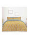 Das Home 5402 Set Coverlet Single from Cotton & Polyester Light Blue / Ochra 160x240cm 2pcs