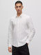 Ermo Long-sleeved Cotton Shirt White
