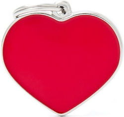 My Family Shine Dog ID Tag Heart Red Metal Smal...