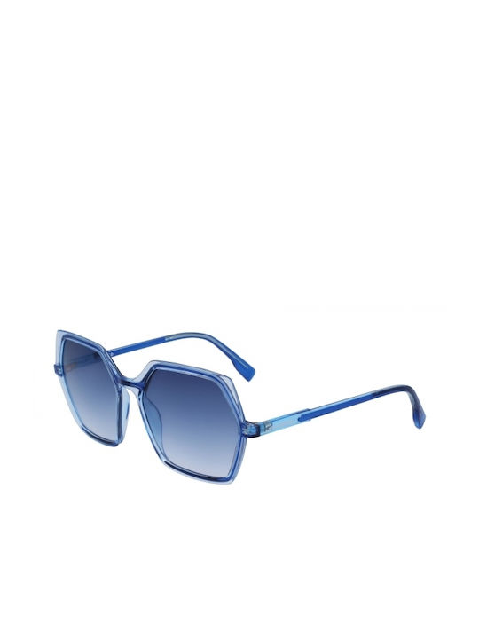 Karl Lagerfeld Women's Sunglasses with Blue Pla...