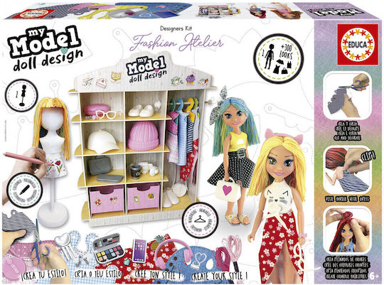 Educa Kinderhandwerk My Model Doll Design Fashion Atelier für Kinder 6+ Jahre+ Jahre