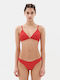 Bikini Set Triangle Top & Slip Bottom 231.EW571.101 with Adjustable Straps Red