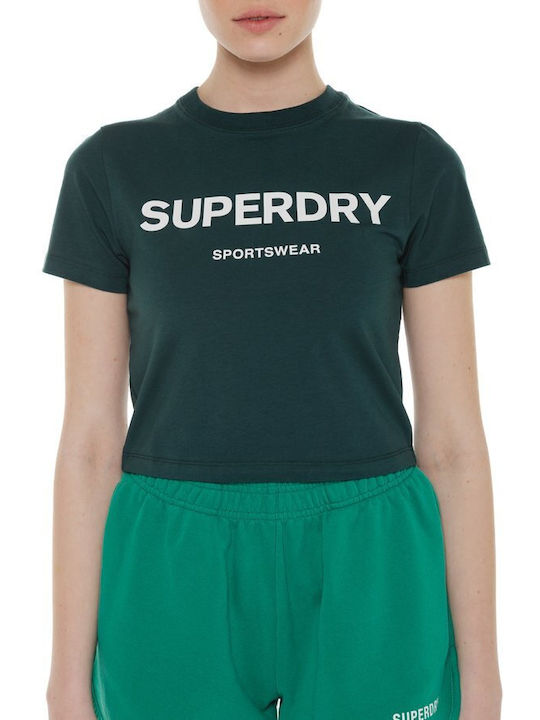 Superdry Women's Crop T-shirt Green