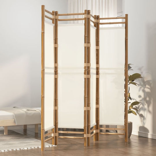 vidaXL Decorative Room Divider made of Bamboo with 4 Panels 180x160cm