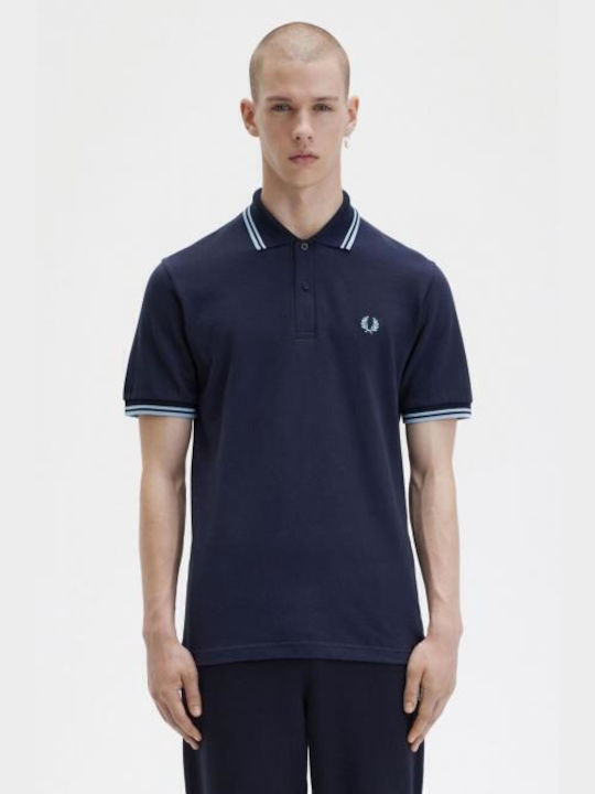 Fred Perry Ανδρικό T-shirt Polo Navy Μπλε