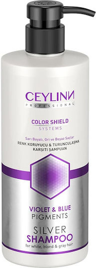 Ceylinn Professional Silver Violet & Blue Σαμπουάν Διατήρησης Χρώματος για Βαμμένα Μαλλιά 500ml