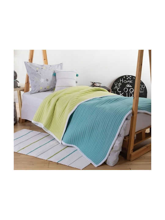 Nef-Nef Homeware Kids Quilt Single 032695 Aqua/...