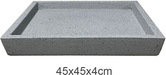 Marhome Πιάτο Γλάστρας Πλαστικό Γκρι 45x45εκ. 06-23232-3