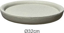 Marhome 06-00-23226-5 Round Plate Pot Beige 32x32cm