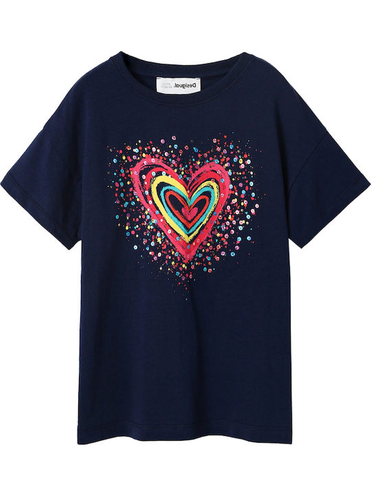Desigual Детска тениска Син Heart