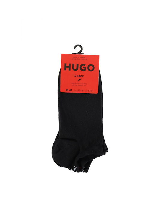 Hugo Boss Bărbați Șosete Uni Negre 6Pachet