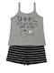 Minerva Kids' Pajamas Summer Gray Shhh