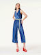 Forel Women's Denim Sleeveless One-piece Suit Blue