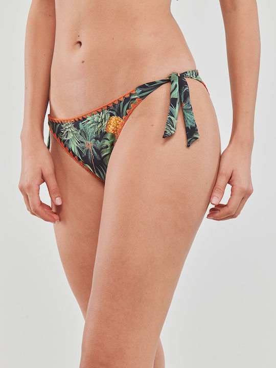 Dimka Palmhills Bikinihosen Slip mit Schnürung