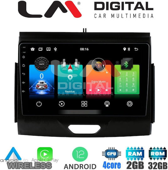 LM Digital Ηχοσύστημα Αυτοκινήτου για Ford Ranger Land Rover Range Rover 2015-2020 (Bluetooth/USB/WiFi/GPS/Apple-Carplay/Android-Auto) με Οθόνη Αφής 10.1"
