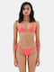 Bikini Set Triangle Top & Slip Bottom with Detachable & Adjustable Straps Orange