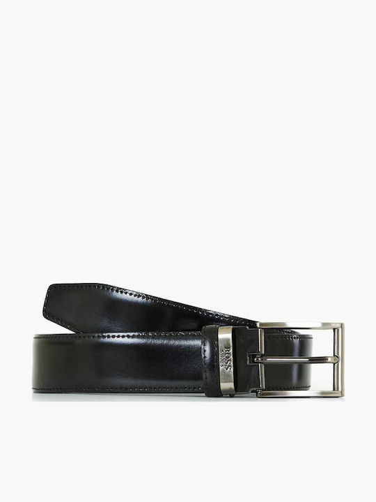 Herren Gürtel Leder Schwarz