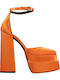 Pumps mit Riemchen Orange