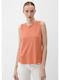 Women's Summer Cotton Sleeveless Top Orange