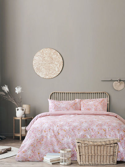 Kocoon Sheet Sets Queen with Elastic 160x200+32cm. Papillon Pink 4pcs