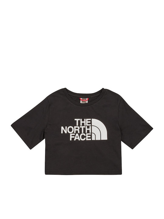 Crop Top pentru copii Cu mânecă scurtă Negru Easy