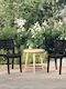 Outdoor-Stuhl Polypropylen Charcoal 2Stück 50x51x82εκ.