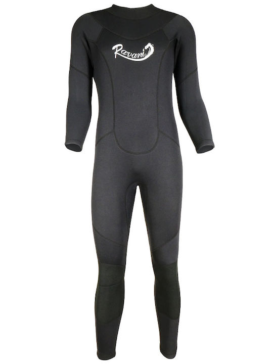 XDive Ravani Jumpsuit Wetsuit Double Lined with Zip Black 3mm