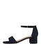 Stoff Sandalen Marineblau