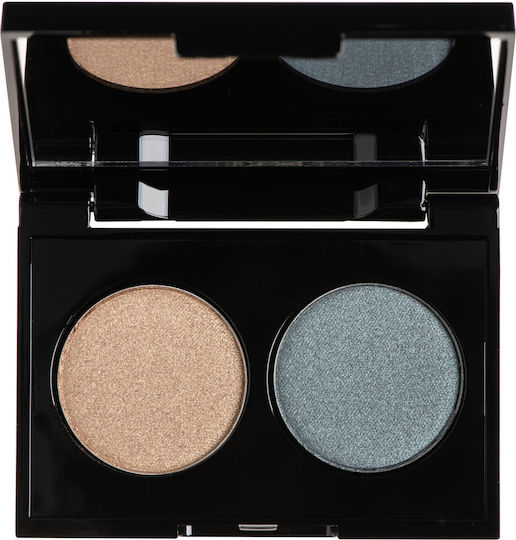 Korres Volcanic Minerals Velvet Dual Eye Shadow Palette in Solid Form Blue Teal 58 3gr